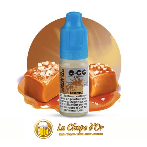 Photo du E-liquide ECG gout caramel beurre salé pour cigarette électronique