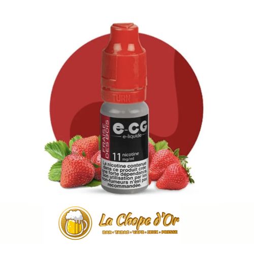 Photo du E-liquide ECG gout fraise des bois pour cigarette électronique