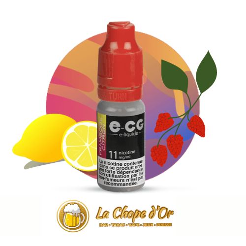 Photo du E-liquide ECG gout framboise citron pour cigarette électronique