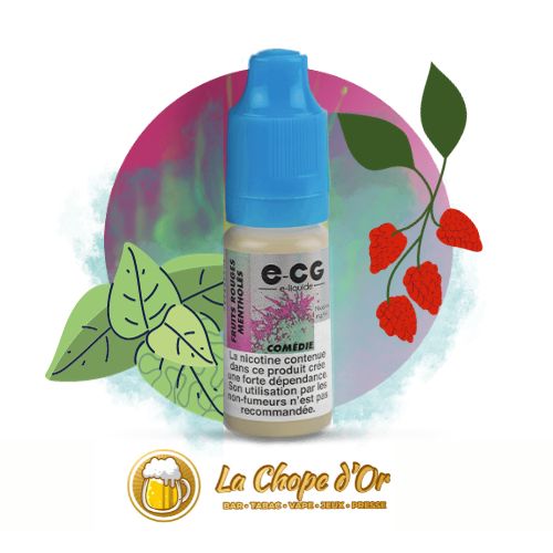 Photo du E-liquide ECG gout fruits rouges mentholes pour cigarette électronique