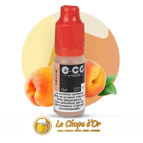 Photo du E-liquide ECG gout peche pour cigarette électronique