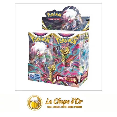 Lot de 5 boosters Pokémon Origine Perdue – 10 cartes par paquet, 50 cartes officielles à collectionner