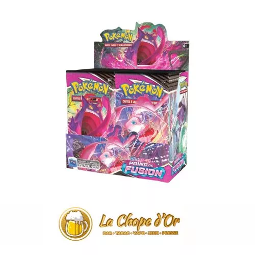 Lot de 5 boosters Pokémon Poing de Fusion – 10 cartes par paquet, 50 cartes officielles à collectionner